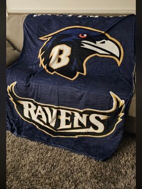Navy Plush Throw Blanket - RAVENS NEW